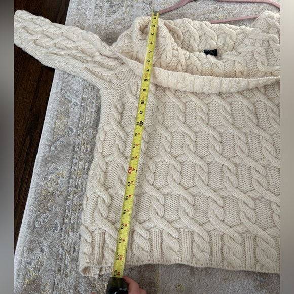 Paul James Made in England Wool Cable-knit Sweater - Picture 10 of 11